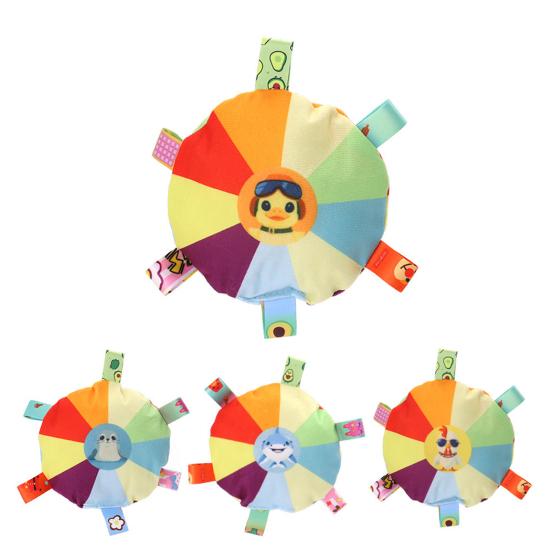 Мягкая игрушка для собак «Летающий диск», радужная плюшевая летающая тарелка, игрушка для домашних животных с колокольчиком, интерактивная игрушка для дрессировки щенков на свежем воздухе, для жевания, для маленьких, средних и больших собак