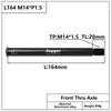 Bicycle Thru Axle Fatbike Axle Skewers Bike Hubs Tube Shaft Quick Release Front Rear Axle M12 M15 P1.5 P1.75 Bike Accessories