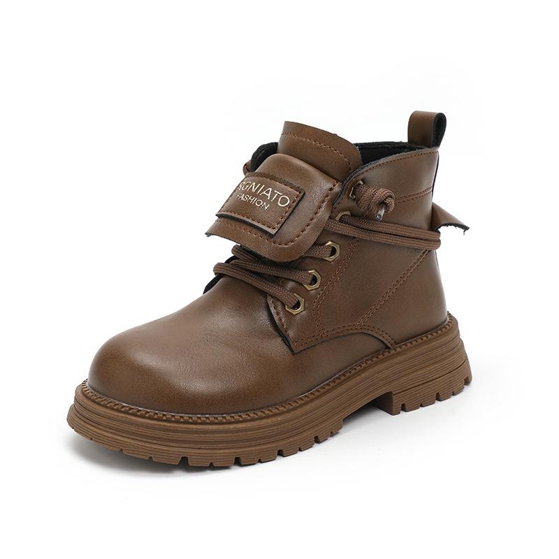 Spring Autumn Children's Boots for Girls 2024 New Kids Causal Ankle Boots Thick Bottom Toddlers Short Boots Round-toe Versatile