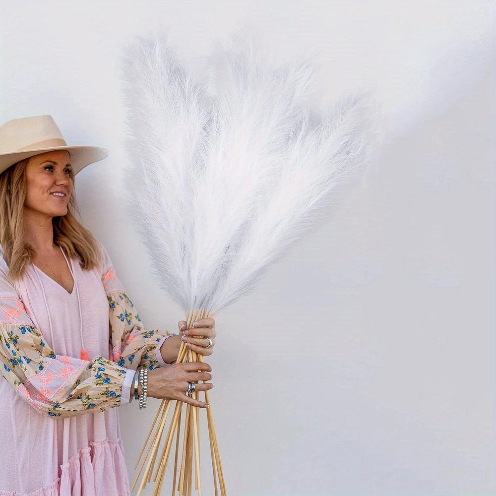 4 шт. стебли, большие искусственные пампасы высотой 110 см, искусственные пампасы, цветочные искусственные пампасы, ветки травы, растения для домашней кухни, декор в стиле бохо