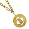 COCO Mark Necklace Vintage Plated Gold 105g Women Used