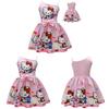Безрукавное платье с принтом Hello Kitty и оборками для весеннего наряда
