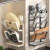 Multi-Layer Suction Cup Pot Lid Holder Punch-Free Pot Cover Rack Kitchen Storage Rack  for Kitchen