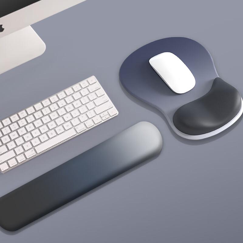 KPTE Mouse Pad, Gradient Mouse Hand Wrist Support, Silicone Non-Slip Mouse Pad, Lotus Pink - Set, Keyboard Hand Rest + Mouse Pad