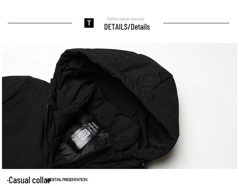 Зимнее хлопковое пальто с капюшоном: Теплый, Универсальный, Доступен во всех цветах и размерах для мужчин среднего возраста