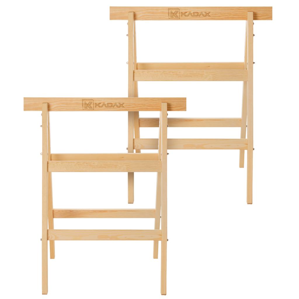 KADAX 2xstand Wooden Workshop Trestle Universal Cutting Trestle