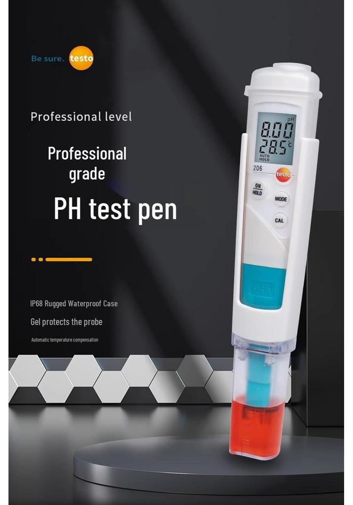 PH-метр Testo 206: Высокоточный тестер для жидких и полутвердых веществ (PH1 / PH2 / PH3)