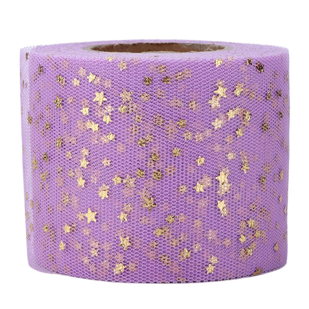 2pcs Shiny Appearance Glitter Tulle Rolls Easy Use Netting Fabric Rolls For DIY Crafts