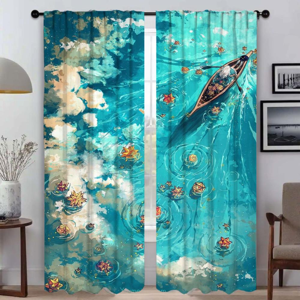 Непродуваемые шторы от комаров Sky and Ocean для камеры, домашние интерьерные шторы для гостиной, шторы блэкаут, шторы-перегородки для кухни