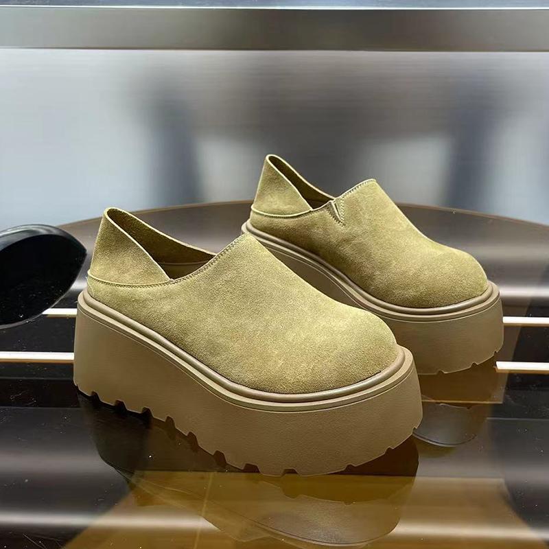 Женские туфли-лоферы с леопардовым принтом на платформе Модные замшевые туфли на среднем каблуке Дизайнерская повседневная обувь 2025 года Тренд Зима Новый Бренд Chaussures Lady