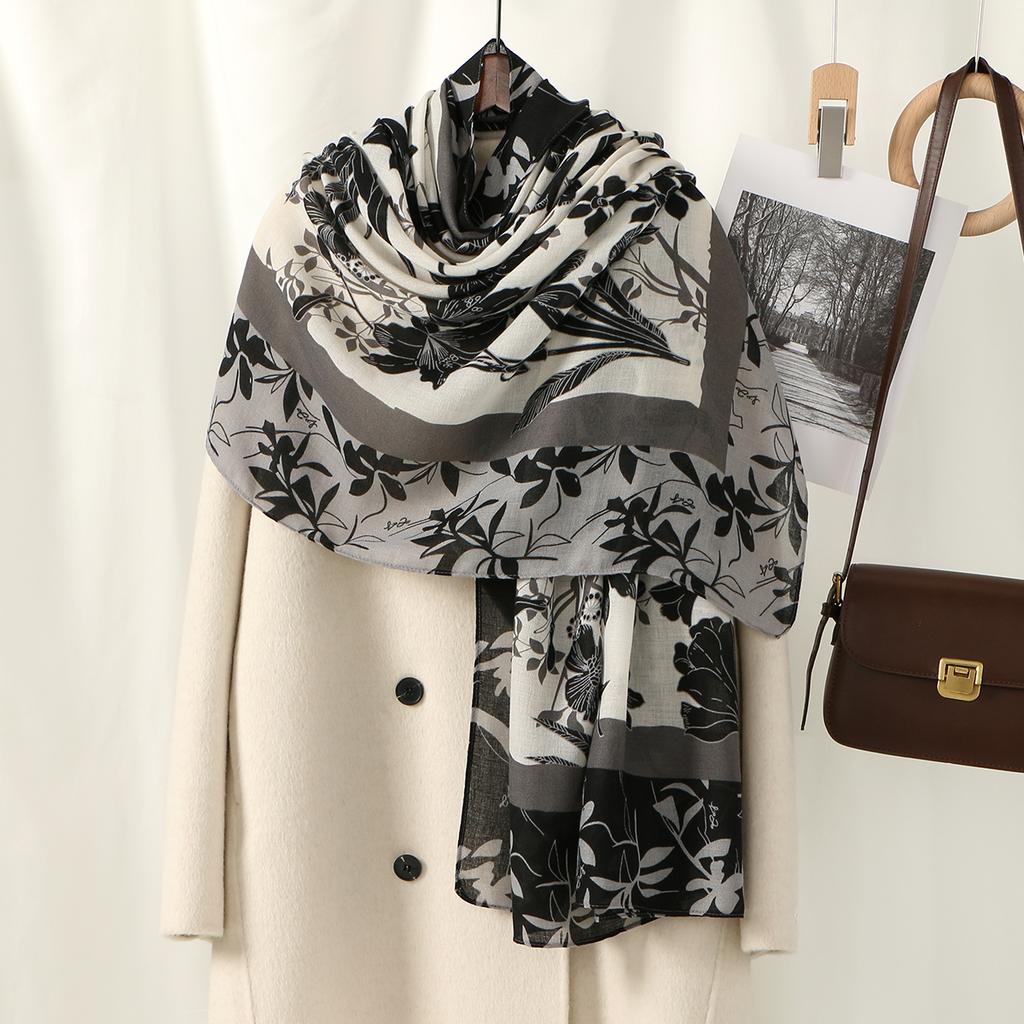 New Ombre Printed Cotton Rayon Hijab Scarf Women Muslim Long Shawls Islamic Headscarf Wraps Headband Eid Veils Foulard 178*85cm