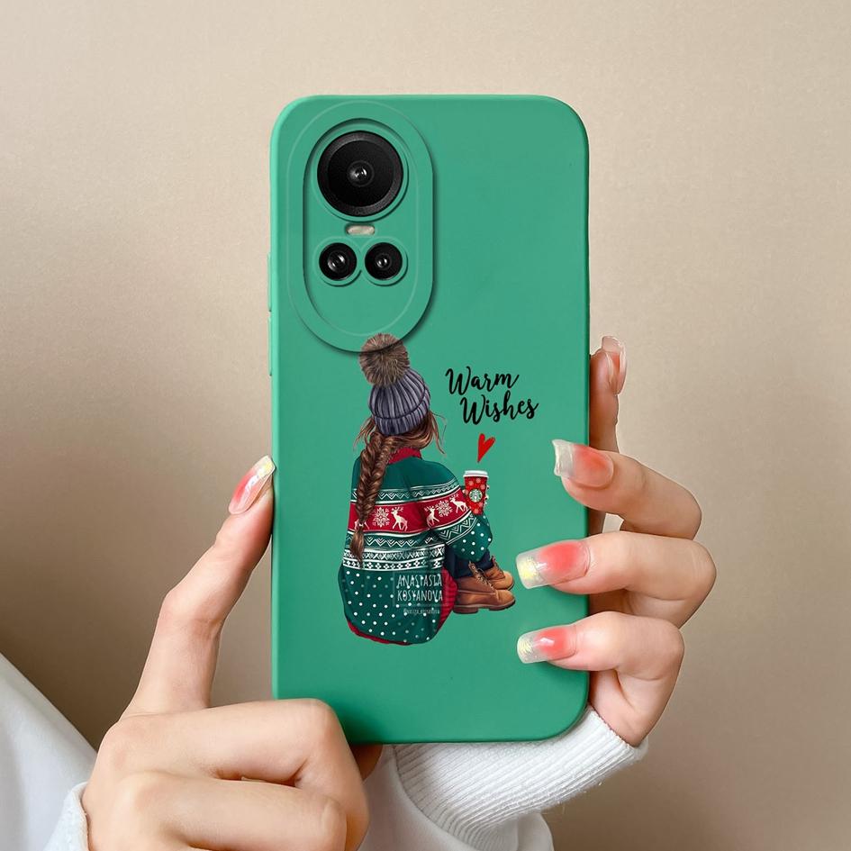 Чехол для Oppo Reno 4 5 6 7 8 Lite 8T 10 Pro 5G задняя крышка модный жидкий мягкий силиконовый матовый противоударный защитный чехол для камеры для мальчиков и девочек, бампер для Oppo