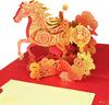 Happy Chinese New Year Cards 2026 Year of The Horse 3D Pop Up Card Chinese New Year Gifts Cards Lunar New Year Cards with Envelope Spring Festival