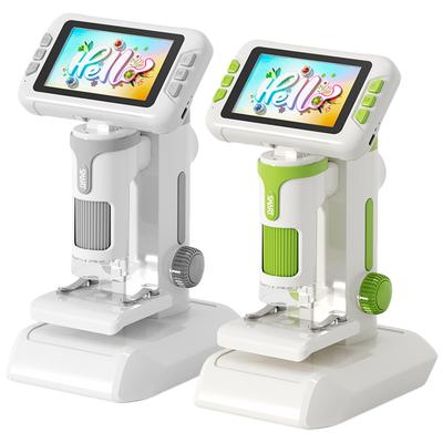 Цифровой микроскоп Регулируемый цветной экран HD 4/2 дюйма 100-1600X Сверхточная быстрая фокусировка Ручная лупа для научных целей