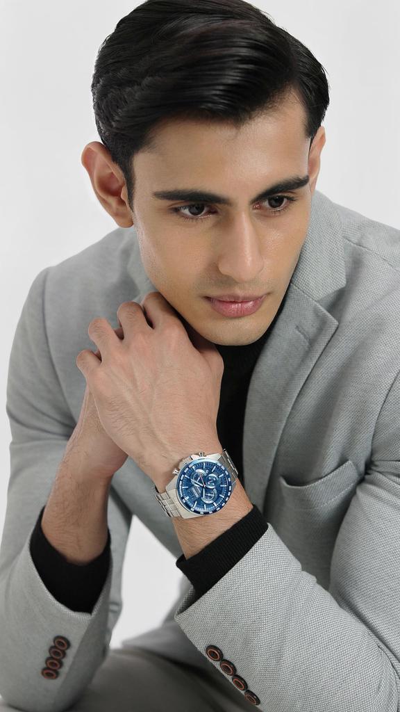 [SEIKO] Часы SEIKO Аналоговые Кварцевые Синий Циферблат SSB345P1 Хронограф Аналоговые Кварцевые Темно-синий Циферблат Мужские