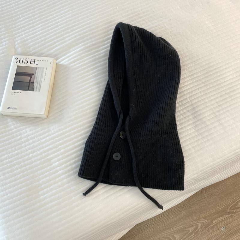 Шапка-балаклава женская зимняя теплая шапка шарф интегрированная трикотажная защита ушей шерстяная шапка вязаная шапка