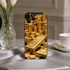 G-Gold M-MoneyS P-Pattern  Phone Case For iPhone 17,16,15,14,13,12,11 Plus,Pro Max,XS,Soft Silicone Black Cover