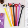10Pcs Halloween Cute Cartoon Pumpkin Ghost Bat Black Neutral Pen Student Gifts Prizes Writing Stationery School Supplies