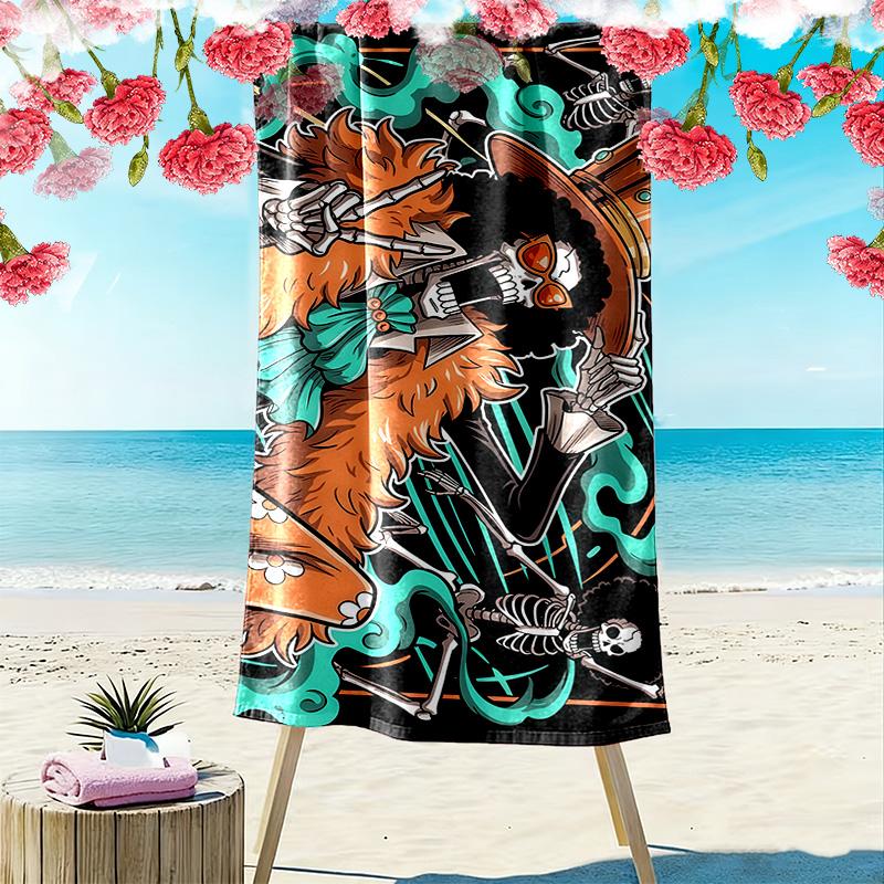 Brook Soul King Print Beach Towel, Large Soft Quick Dry Towel for Beach Camping Swimming