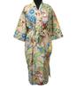 Handmade Bird Print Kimono Robe Summer Clothing Floral Beach Kimono Swim Dress