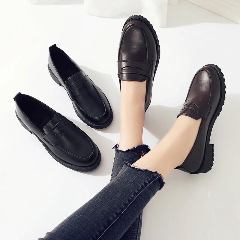 Fashion Women's Shoes 2024 High Quality Slip On Women's Pumps Autumn Round Toe Solid Solft Sole Casual Comfortable Low-heeled Loafers
