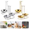Сталь Одинарная/Двойная Половник Подставка для ложки для супа Полка для хранения посуды Подставка для ложек и кухонной утвари