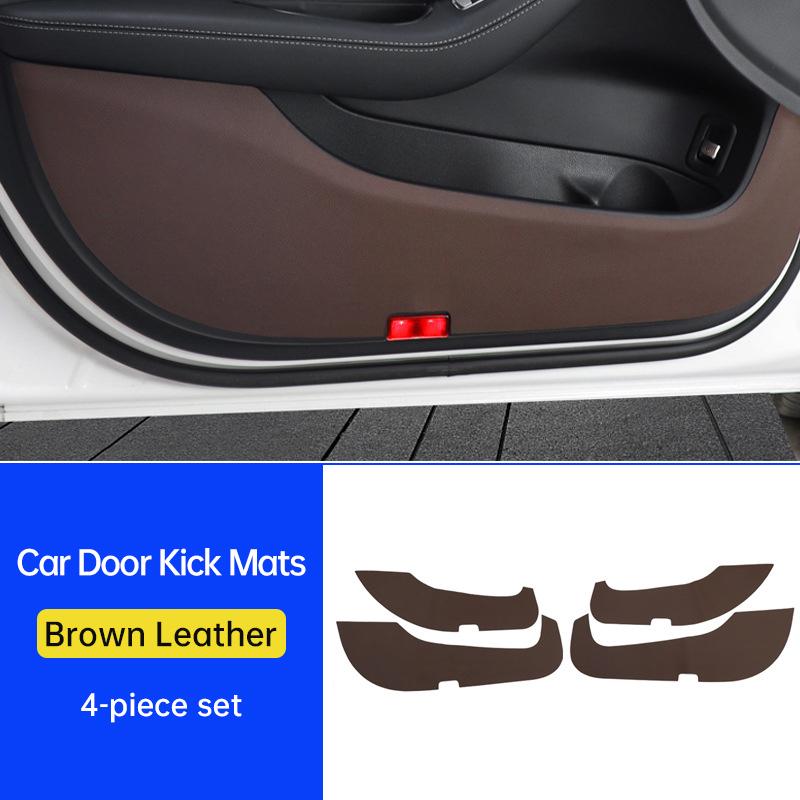 For Mercedes Benz A/C/ E-Class E300L Car Door Kick Mat GLC Car Seat Anti-Kick Mats GLB Car Door Sill Strips Protective Sticker
