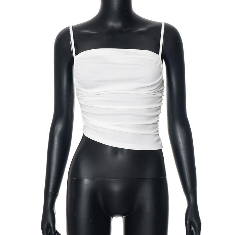 YYFS Женская мода повседневная летняя весна однотонная без рукавов с принтом на подтяжках блузки и рубашки