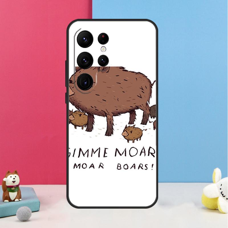 Cute wild boar funny Cartoon Case For Samsung Galaxy S26 S23 Ultra S20 S21 S22 S24 S25 Plus S10 S25 FE Back Cover Shell