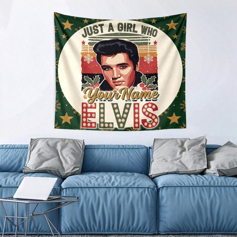 Elvis Custom Your Name Wall Decor Tapestry Art For Pet Memorial Birthday Wedding Party Backdrop Family Gift