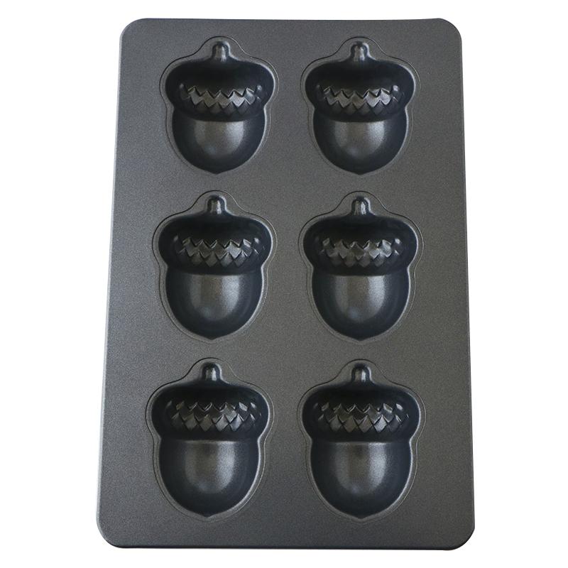 Форма для мадленов на 6 ячеек, антипригарная, из углеродистой стали, секрет профессионального пекаря, сверхпрочная форма для выпечки блинов, маффинов, печенья