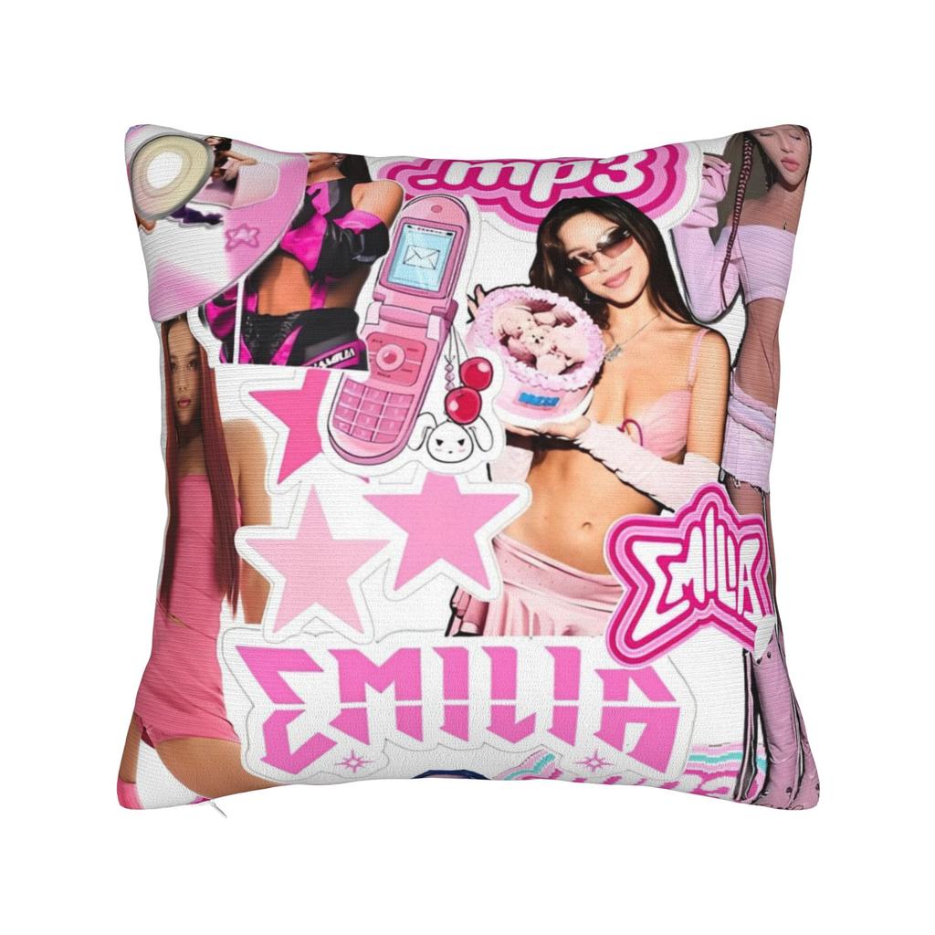 Emilia Music Square Pillow Covers Polyester Home Cushion Cover Cool Decor Pillow Cover 4545