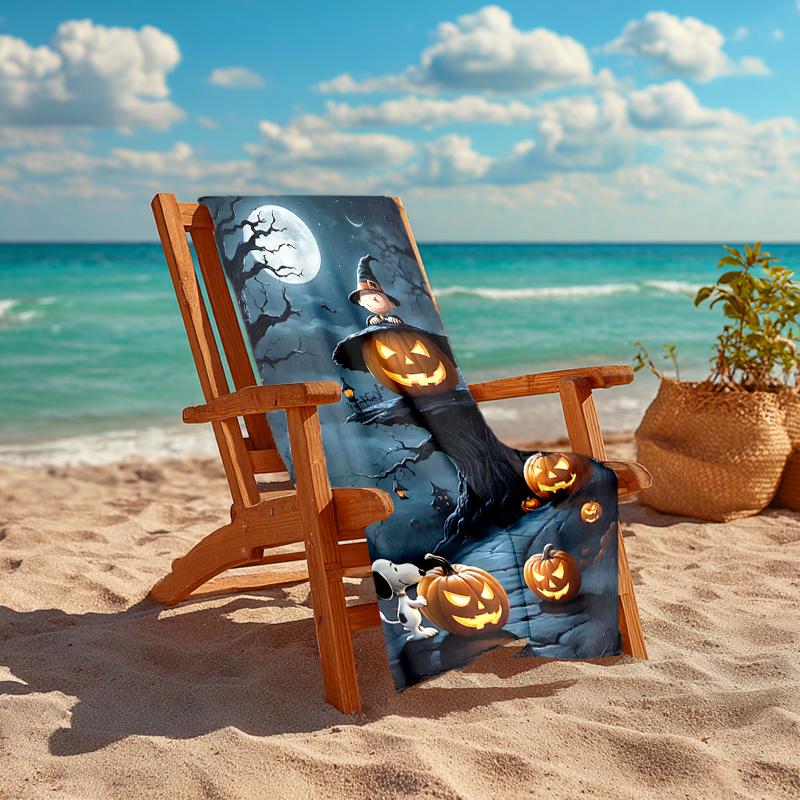 1Pc Halloween Night Adventure Beach Towel Quick Dry Multiuse For Beach Pool Gym Yoga Home Travel Christmas Halloween Xmas Gift S1515
