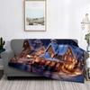 Home Decoration Plush Throw Sofa Blanket Bedspread Bed Fluffy Soft Blankets Decor Plaid Modern Halloween Merry Christmas Winter