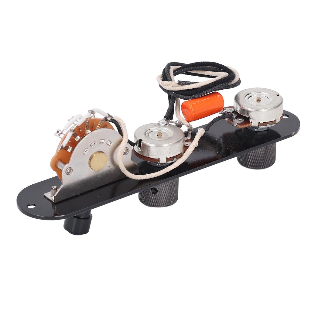 Загруженная гитарная панель управления с предустановленным 3-позиционным переключателем для деталей электрогитары Telecaster черного цвета