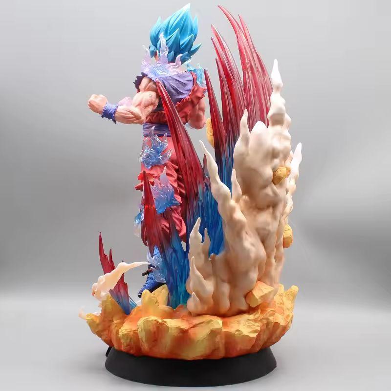 45 см Dragon Ball Goku Супер Сайян Бог Супер Сайян Аниме Фигурка Модель Статуэтка Коллекция для Мальчиков Настольное Украшение Орнамент Игрушки
