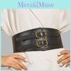 Retro Koreans Fashion Wide Waist Belt With Metal Buckle For Summer And Winter Outfits