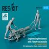 Reskit 1/72 British Mechanic Firestreak Missile and Cart (2 Figures) 3D Printer Kit RSKF72-0037