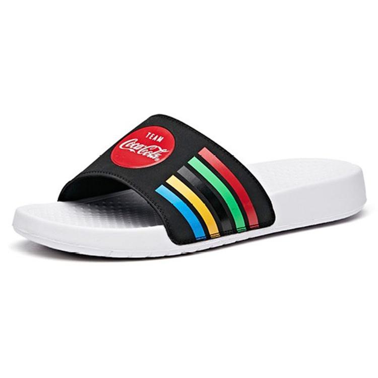 ANTA x Coca Cola Outdoors Slides 'Black Multi-Color' Men's 912036966-8