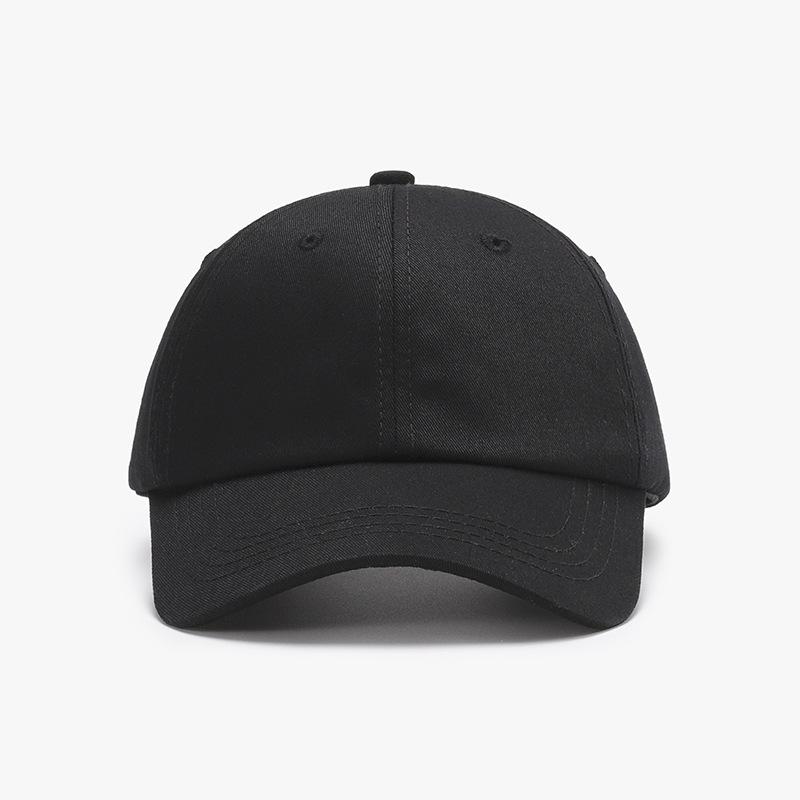 Spring Summer Outdoor Light Plate Black Unisex Soft Top Baseball Cap Fashionable and Breathable Baseball Cap