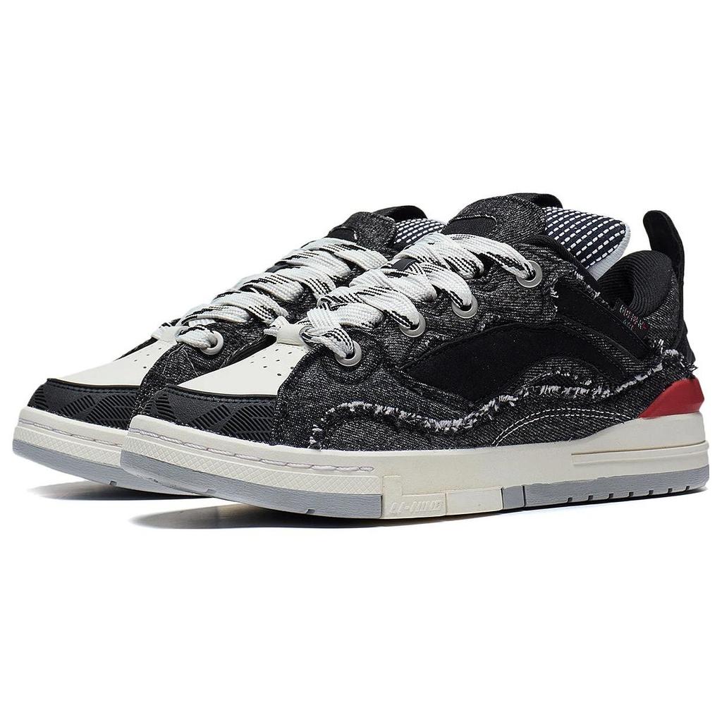 Li Ning Weiwu Golden Comfortable Versatile Durable Lightweight Low-Top Skate Shoes Women Sneaker Black AECS074-9
