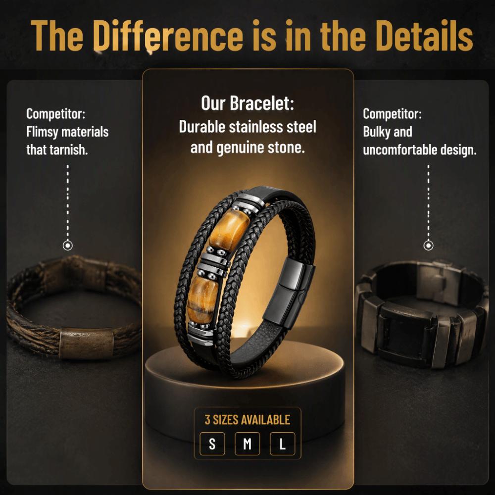 Hand-woven Leather Bracelet Magnetic Buckle Men's Bracelet Bulk Order Braided Leather Bracelet Men