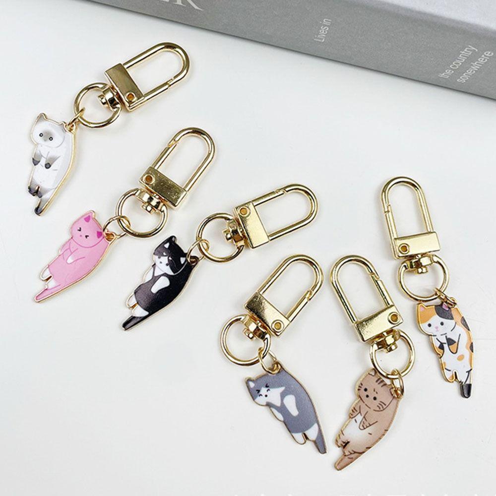 Animal Kitten Charm Zinc Zinc Alloy Keychains Zinc Zinc Alloy Little Fresh Birthday Gift