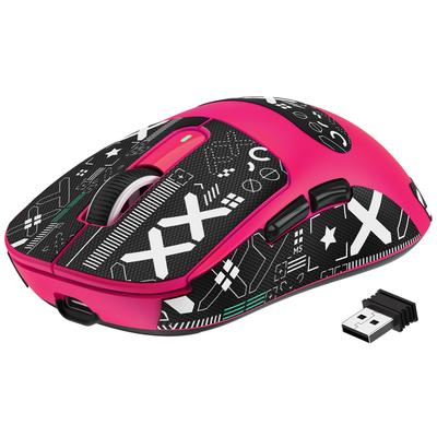 X ATTACK SHARK X3 Игровая Беспроводная USB Оптический Сенсор Макс. 26000 Эргономичная Пять для Совместимая с с Ягодный Красный A.JAZZ Ультралегкая Мышь, 49г,