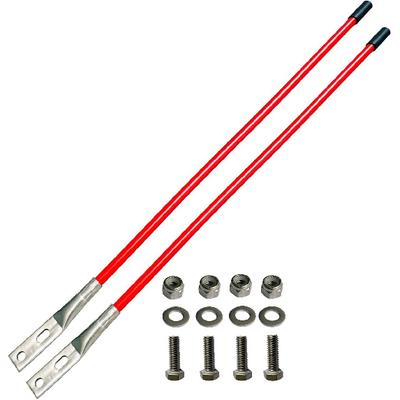 Комплект направляющих маркеров для отвала снегоочистителя Красный 27" Внутренний Полностью Стальной Трос Никогда Не Рвется Соединение из нержавеющей стали 304L Высокая видимость Легкая установка Для