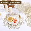 4 шт. ПВХ салфетки с выемками в виде листьев моющиеся термостойкие виниловые салфетки для кухни обеденный стол свадебные подставки