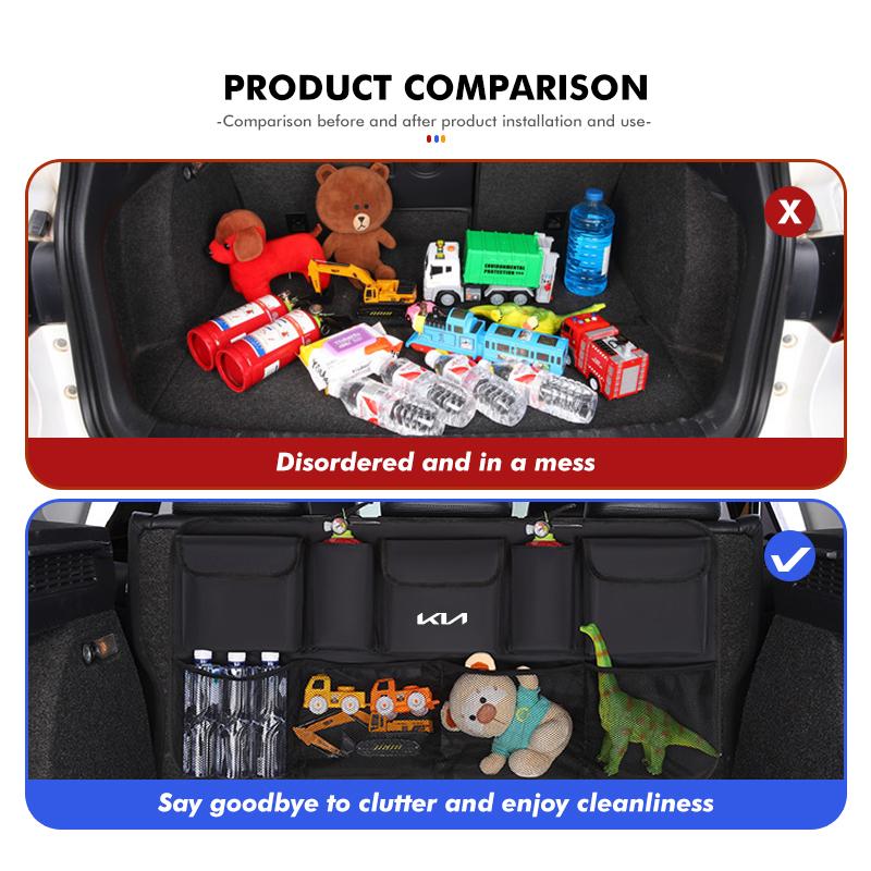 Car Seat Back Hanging Organizer Multi-pocket Storage Bag For KIA Rio K5 K2 Sportage Ceed Sorento Picanto Stinger Soul NI5
