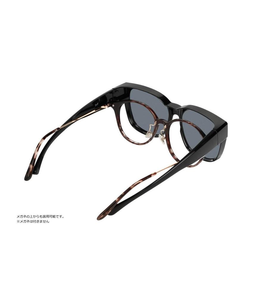 Солнцезащитные очки типа «Веллингтон» поляризационные Накладные очки, которые можно надевать поверх очков Поляризованные линзы для защиты от пыльцы [Zoff] (с функцией) (черный)