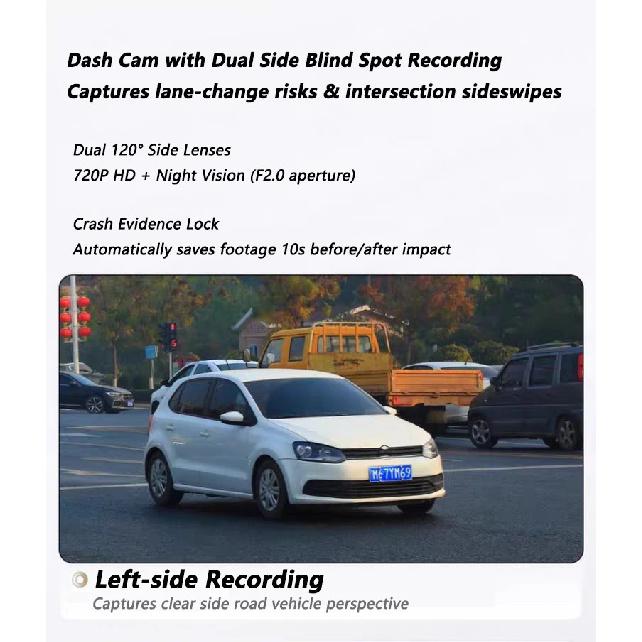 dashcam 4 channels wifi car dvr dashboard cameras for car way back box parking mode 24h front and rear interior 360 dash cam