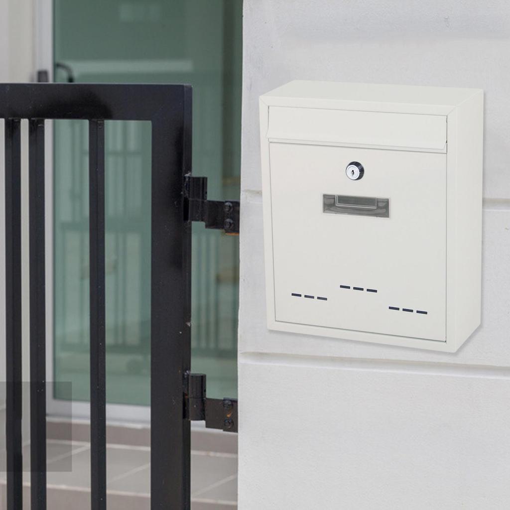 Large Wall Mount Mailbox, Lockable, Drop Box, Capacity, Mail Box Letterbox Postbox for door